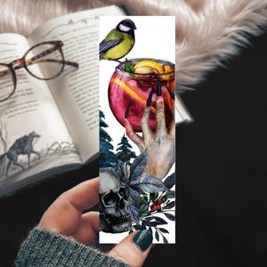 Creepy Hand Bookmark, Witchy Halloween Bookmarks, Spooky Sangria, Halloween Party Favor October Booktok Theme
