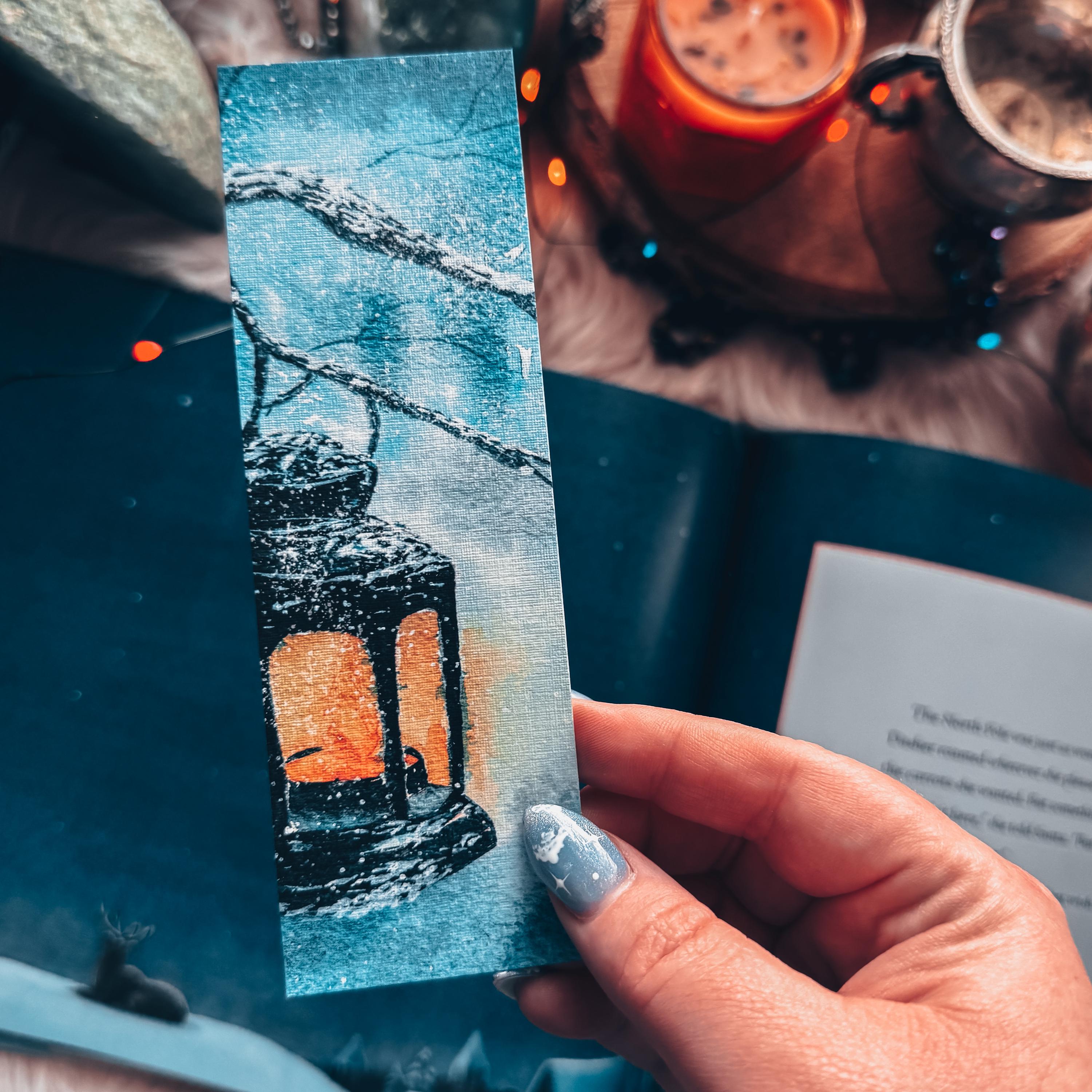Winter Snow Bookmark, Cozy Cold Weather Bookmark Set, Lantern in the ...