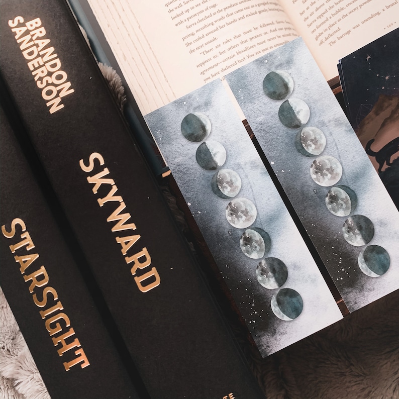 moon phases printable bookmarks lunar bookmarks celestial