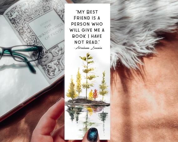 Abraham Lincoln Friend Quote Bookmark, Fall Bookmark, Best Friend Gift, Abe Lincoln Quotes, Political Gift