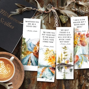 Abraham Lincoln Printable Bookmarks, Fall Bookmarks with Quotes from Abe Lincoln, President of the United States
