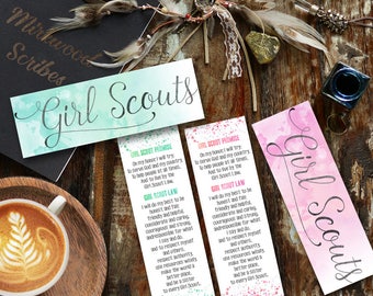 Girl Scout Promise and Law Printable Bookmarks - Etsy