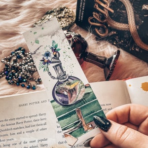 Fantasy Snake Printable Bookmarks, Watercolor Floral Snakes Bookmark ...