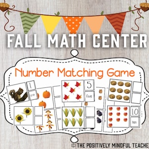 Fall Math Matching Game