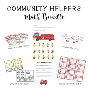 Community Helpers Math Activity Bundle {Preschool/Daycare/Kindergarten/PreK/Kids}