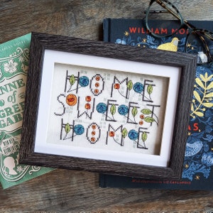 MACKINTOSH Home Sweet Home サイン + アルファベット - PDF クロスステッチ チャート / パターン - 即時ダウンロード。