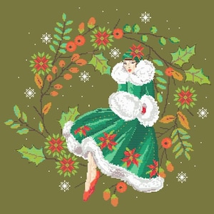 CHRISTMAS DECO GLAM  pdf Cross stitch chart / pattern - Instant download.