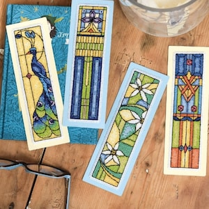 Art Nouveau Panels Bookmarks  - PDF Cross stitch chart / pattern - Instant download.
