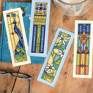 Art Nouveau Panels Bookmarks  - PDF Cross stitch chart / pattern - Instant download.