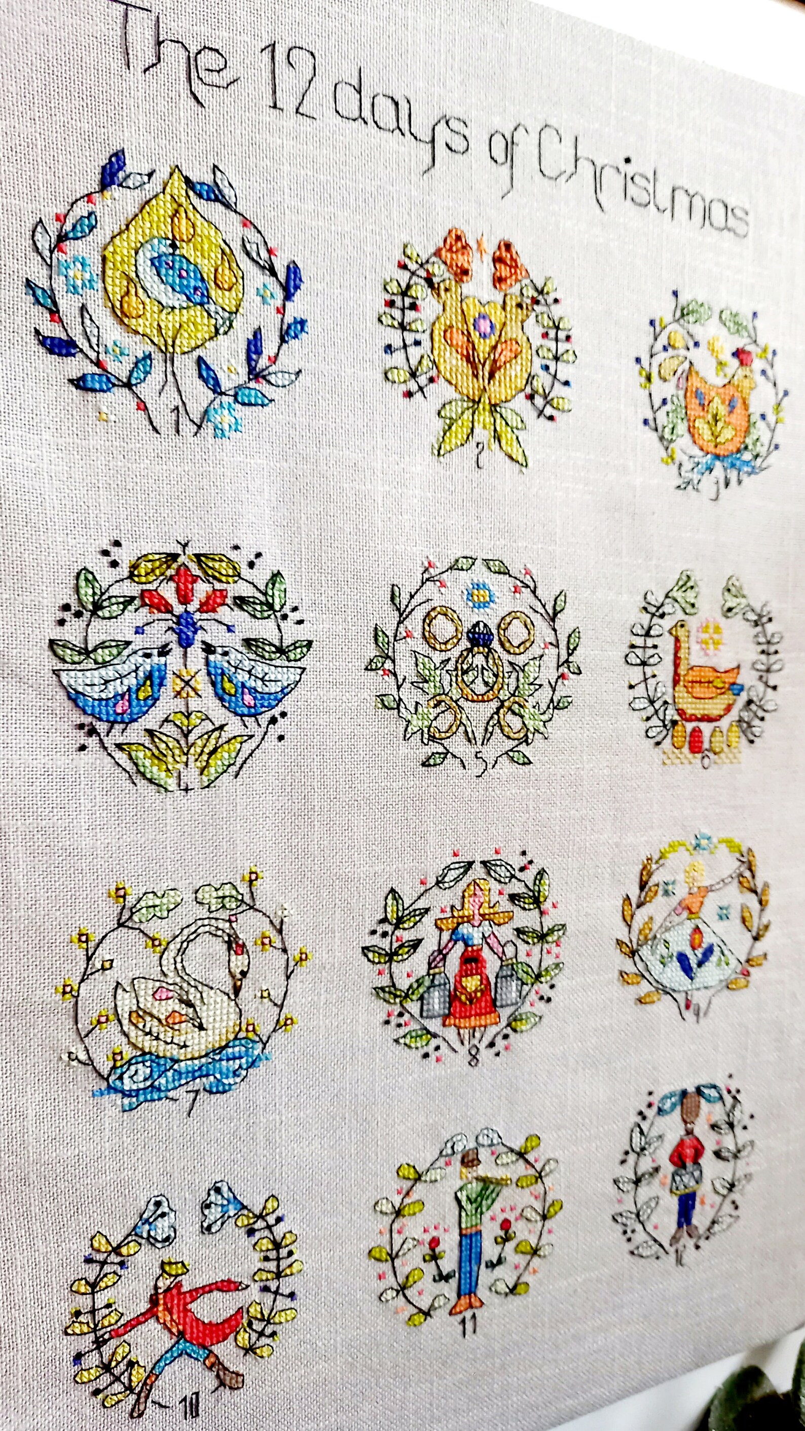 12 DAYS of CHRISTMAS PDF Cross Stitch Chart / Pattern - Etsy