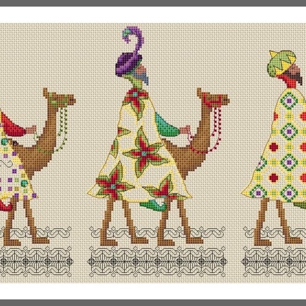 We Three Kings - PDF Cross stitch chart / pattern - Instant download.