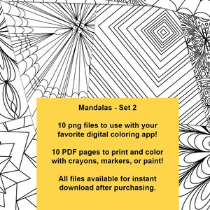 Mandala Coloring Pages | Print & Color | Digital Coloring Files