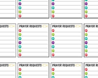 Printable - Prayer Request List