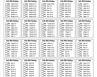 Printable Bible Reading Plan: Cover-to-Cover in One Year (PDF)
