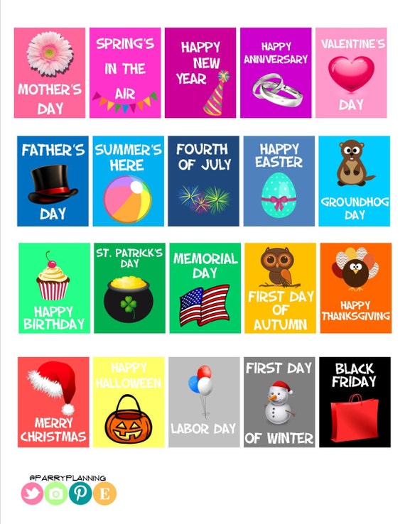 printable holiday stickers etsy