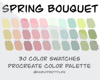 Spring Bouquet Color Palette | Procreate Color Palette | Color Swatch