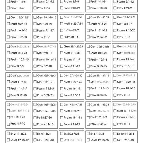 Bible In A Year Calendar 