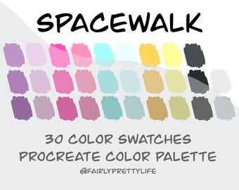 Space Walk Color Palette | Procreate Palette | Color Swatch