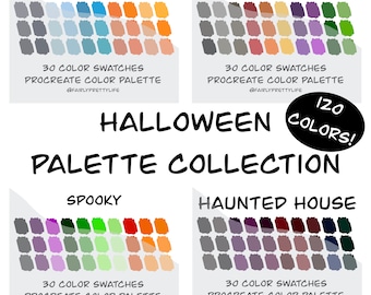 Halloween Collection of Procreate Palettes | Procreate Color Swatch Bundle