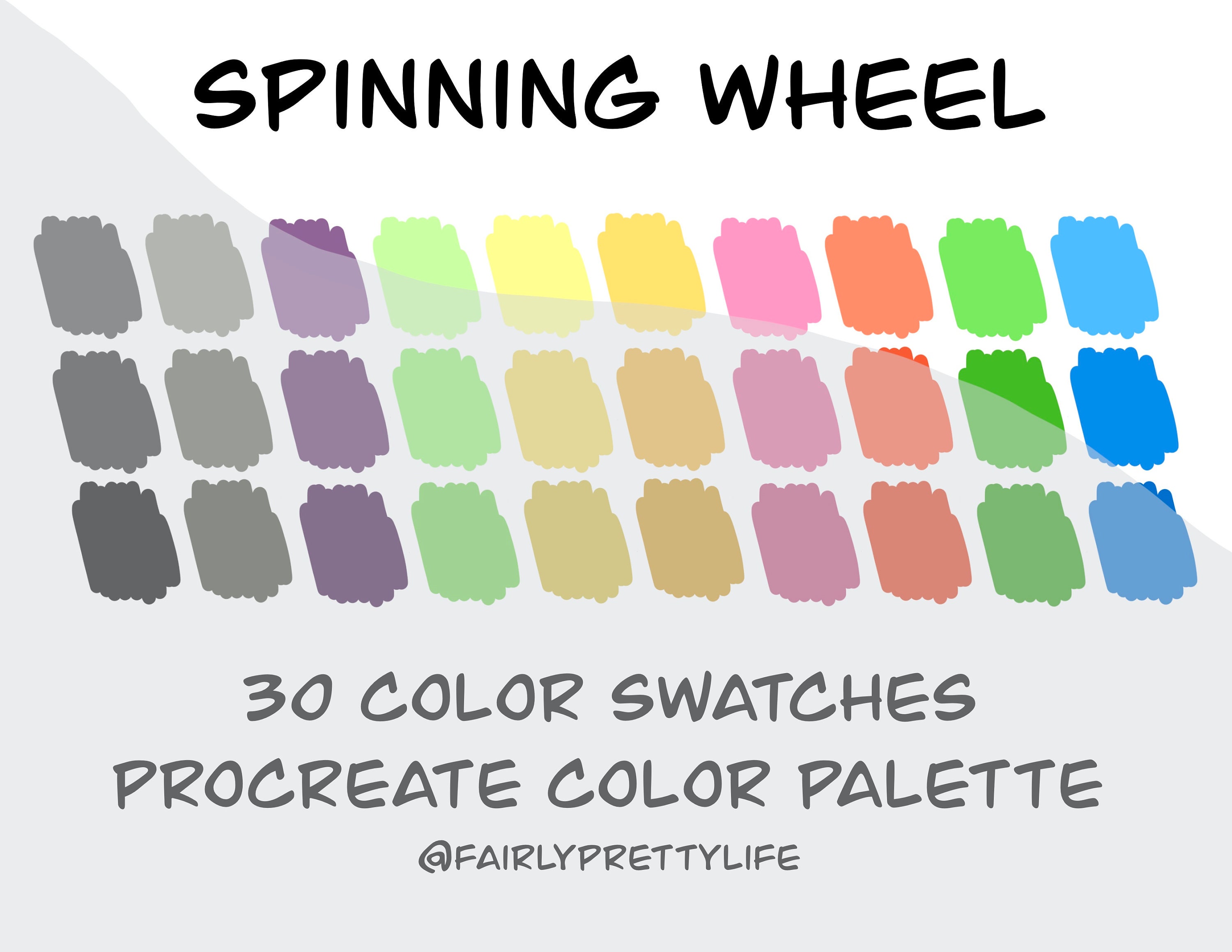 Spinning Wheel Color Palette Procreate Palette Color Etsy Canada