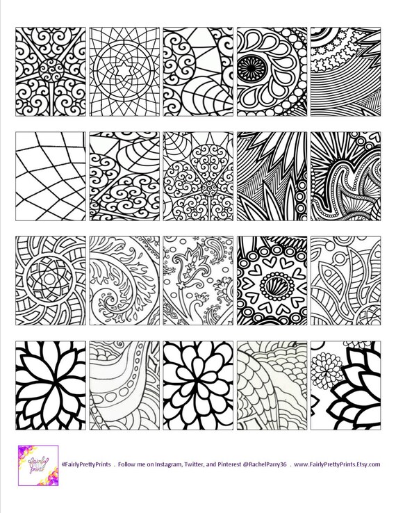 Printable Stickers Coloring Boxes | Etsy