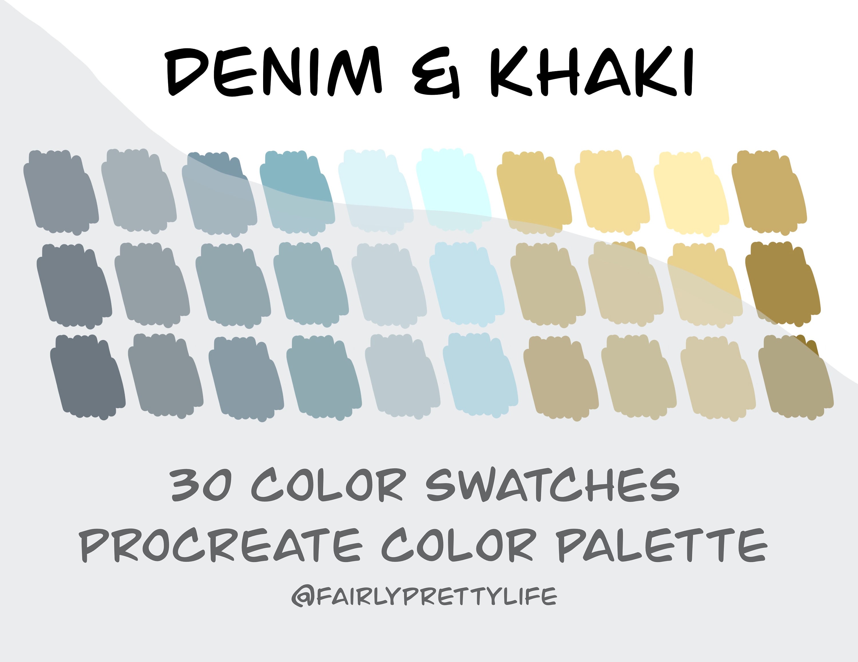 Denim Khaki Color Palette Procreate Palette Color Swatch lupon.gov.ph
