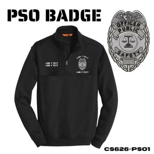 PSO - Officer Public Safety Work Shirt - Custom Embroidery - Free Shipping (cs626-pso1)