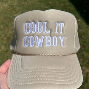 Cool It Cowboy Embroidered Trucker Hat image 1