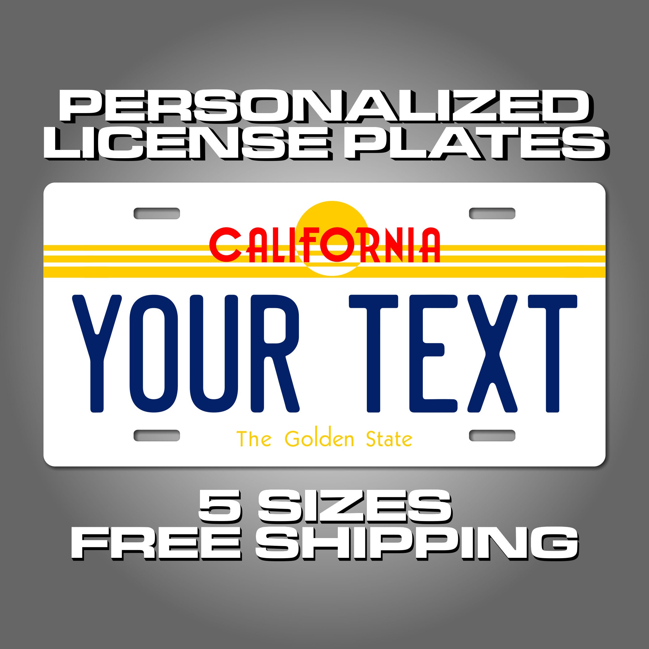 California License Plate Template