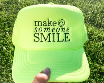 Make Someone Smile Embroidered Retro Trucker Cap