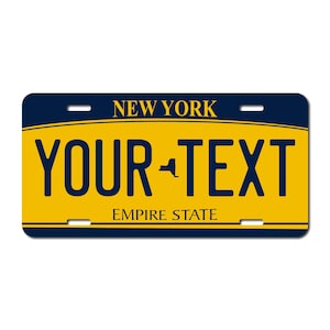 Personalized New York License Plates - Any Name, choose your plate size, enter the name/text . Order Today Ready to ship next business day