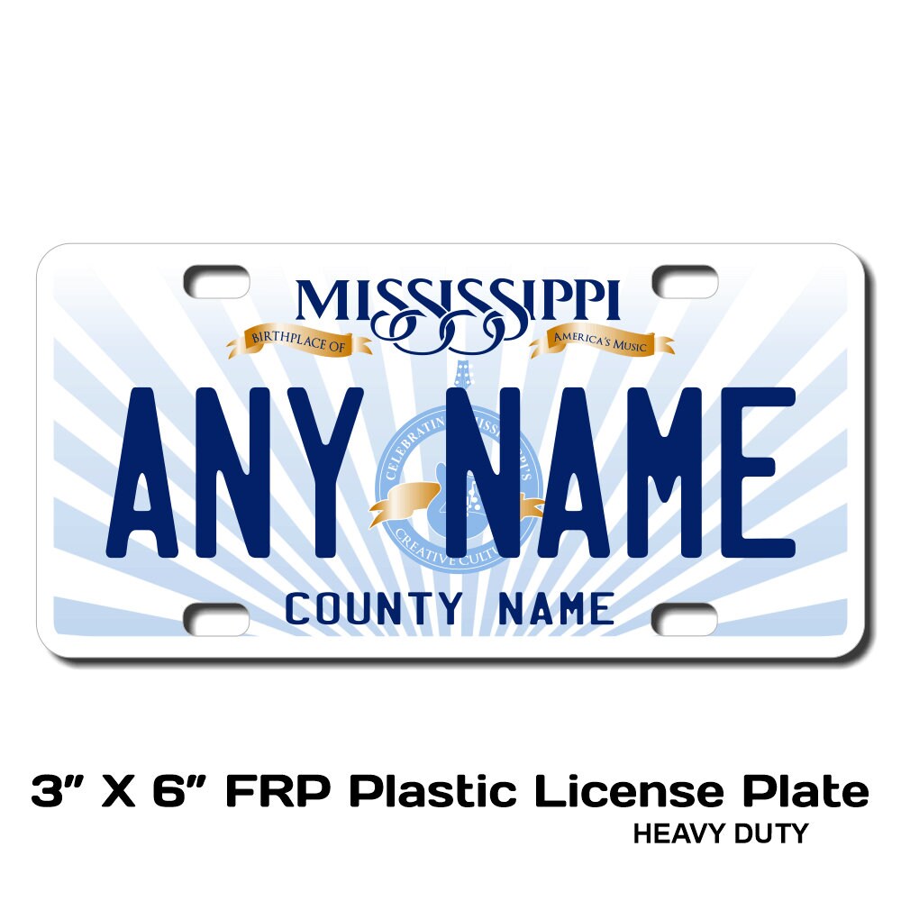 Personalized Mississippi Novelty License Plates 5 Sizes for Etsy