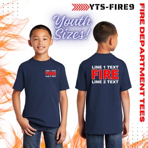 Personalized Fire Department Youth T-shirt - Your Department - Made to Order