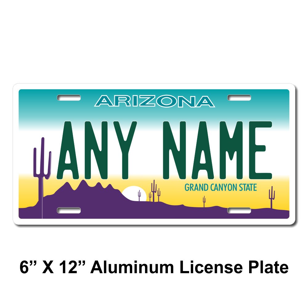 Placas de licencia de novedad arizona personalizadas 5 Etsy