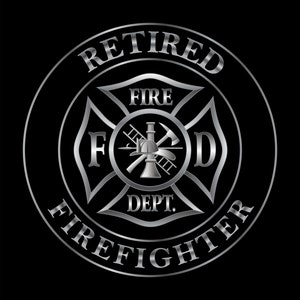 Black Retired Firefighter T-shirt Free Shipping - Etsy