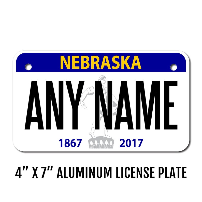 Personalized Nebraska Novelty License Plates 5 Sizes for Toy Etsy