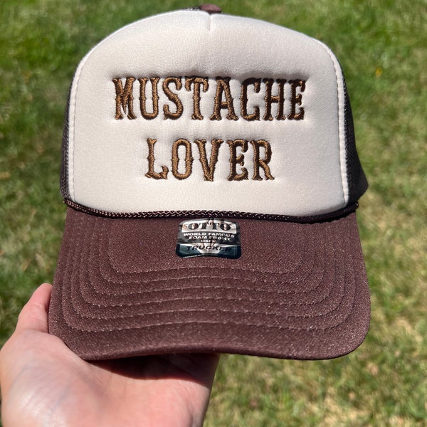 Mustache Lover Embroidered Trucker Hat