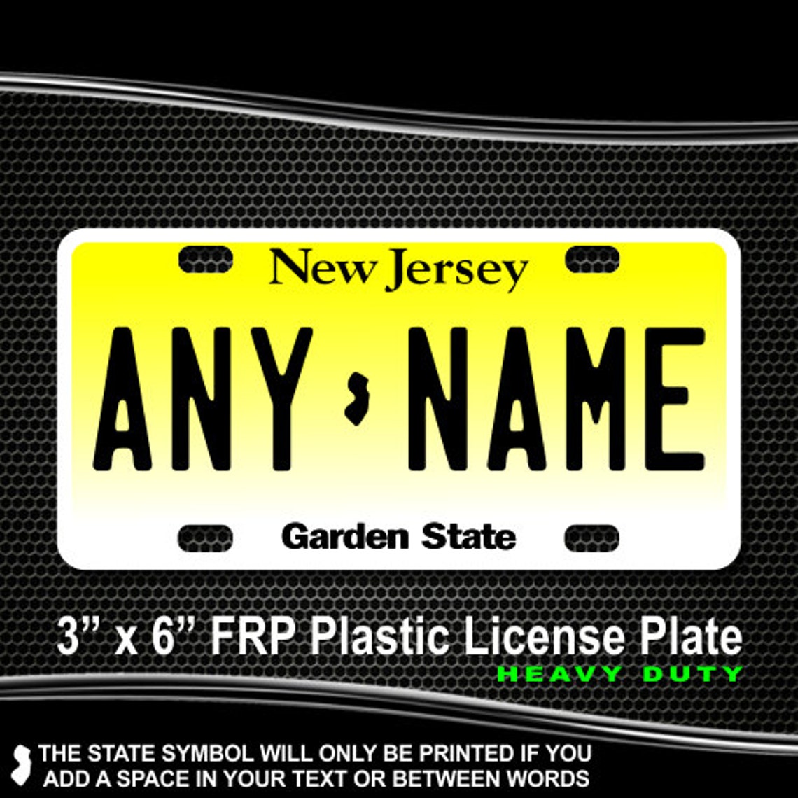 Personalized New Jersey Novelty License Plates 5 Sizes for Etsy