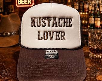 Mustache Lover Embroidered Trucker Hat