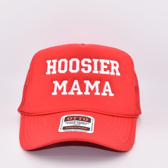 Hoosier Mama Embroidered Trucker Hat | Stylish Outdoor Cap  display picture 2