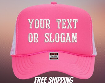 thumbnail interactive-video image 1 of Custom Personalized Text Embroidered Trucker Hat – Unisex, Adjustable, Multicolor 1 of 3