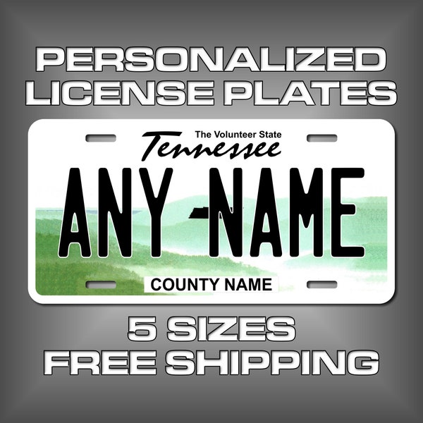 Tennessee Custom License Plates Etsy
