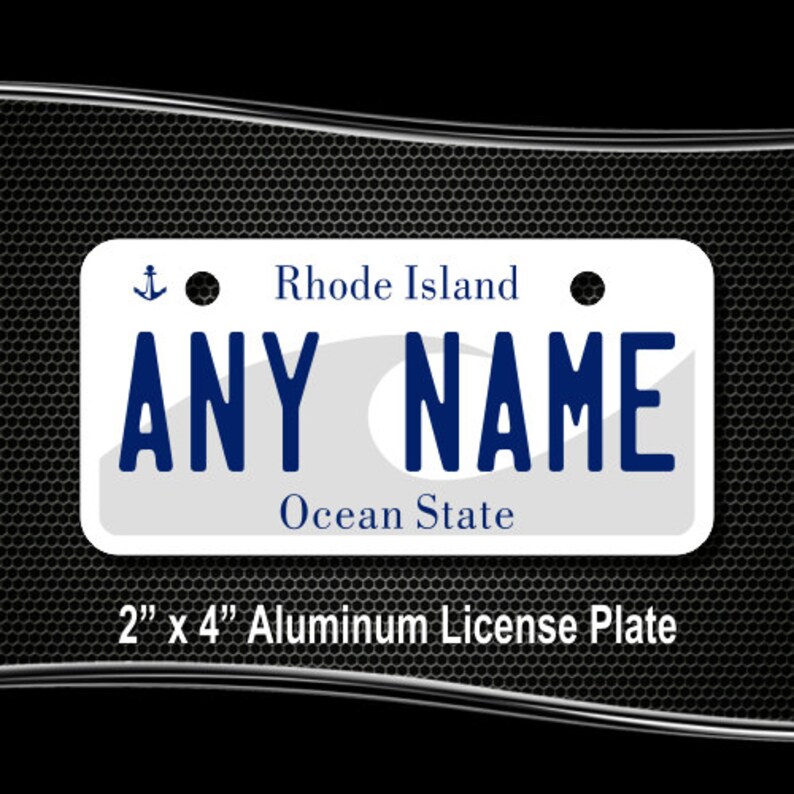 Personalized Rhode Island Novelty License Plates 5 Sizes for Etsy