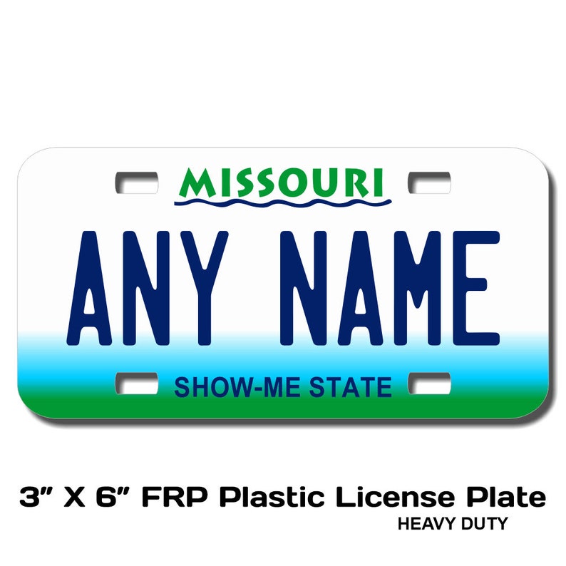 Personalized Missouri Novelty License Plates 5 Sizes for Toy Etsy