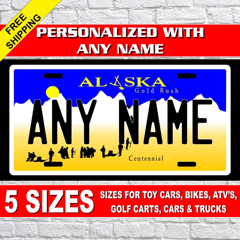 Sizes for Kids Bikes Key Rings Version 1 Cart TEAMLOGO Personalized Illinois License Plate Trucks Cars