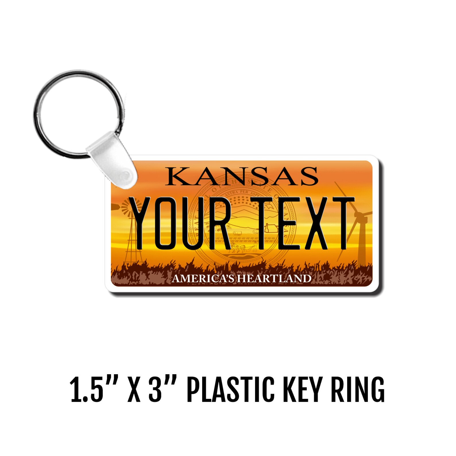 Personalized Kansas State Novelty License Plate 5 Sizes Etsy