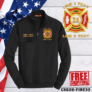 Fire Department Work Shirt - Custom Embroidery - Your Department Name and Free Shipping (FIRE 33)