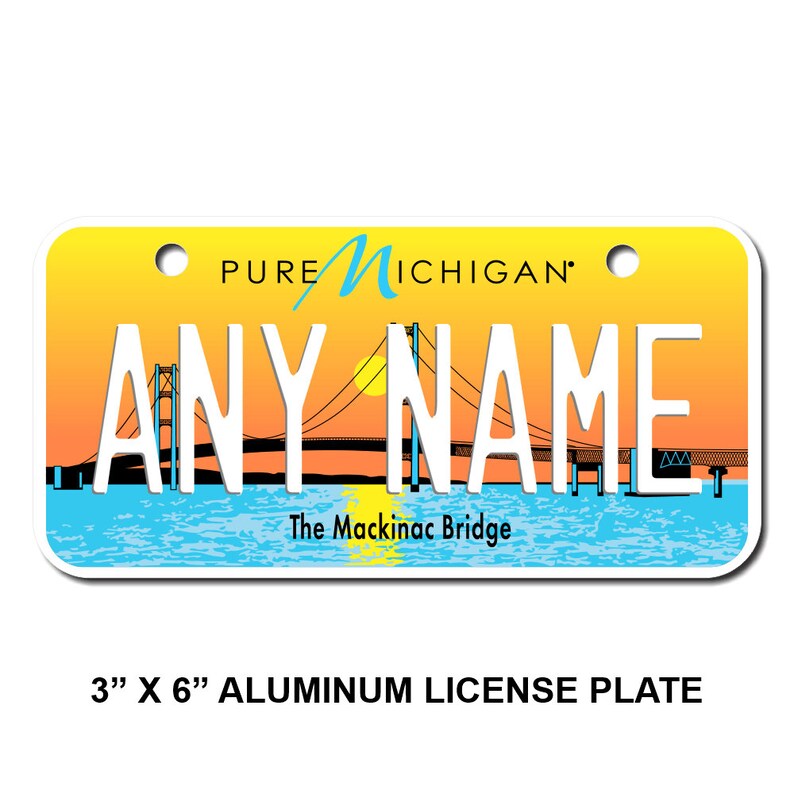 Personalized Michigan Novelty License Plates 5 Sizes for toy Etsy