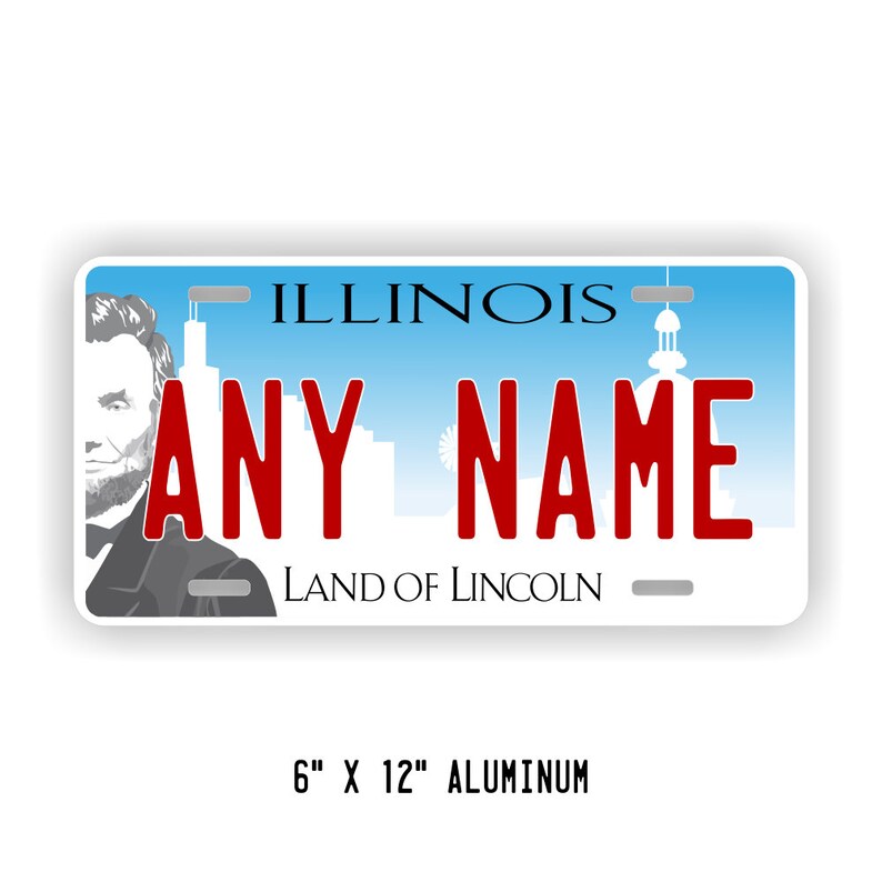 Personalized Illinois Novelty License Plates 5 Sizes for Toy Etsy