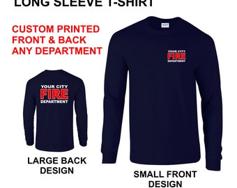 Personalized Fire Fighter Fire Department T-shirt Custom tee shirt Personalized Fire Fighter Fire Department T-shirt Custom tee shirt